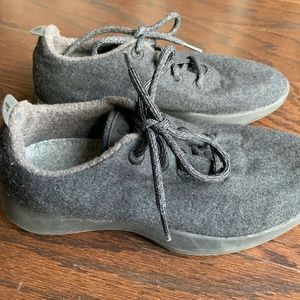 ALLBIRDS Wool Runners Lace Up Sneakers-Natural Black Gray-Women's Size 10